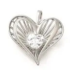 Brass Micro Pave Cubic Zirconia Pendants