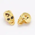 Eco-Friendly Brass Micro Pave Cubic Zirconia Beads