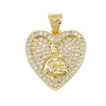 Brass Micro Pave Cubic Zirconia Pendants