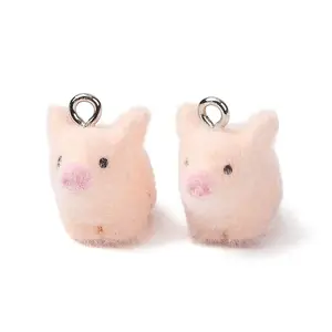 Flocking Opaque Resin Pendants