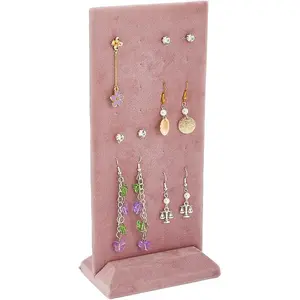 40-Hole Velvet Covered Wood Earring Display Stands