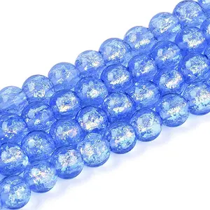 Handmade Foil Lampwork Beads Strands