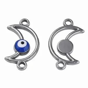 304 Stainless Steel Enamel Connector Charms