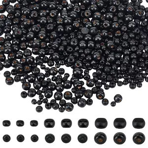 600Pcs 3 Styles Natural Wood Beads
