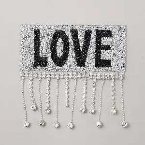 Rhinestone Cloth Iron on/Sew on Patches