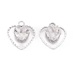 Brass Micro Pave Clear Cubic Zirconia Pendants