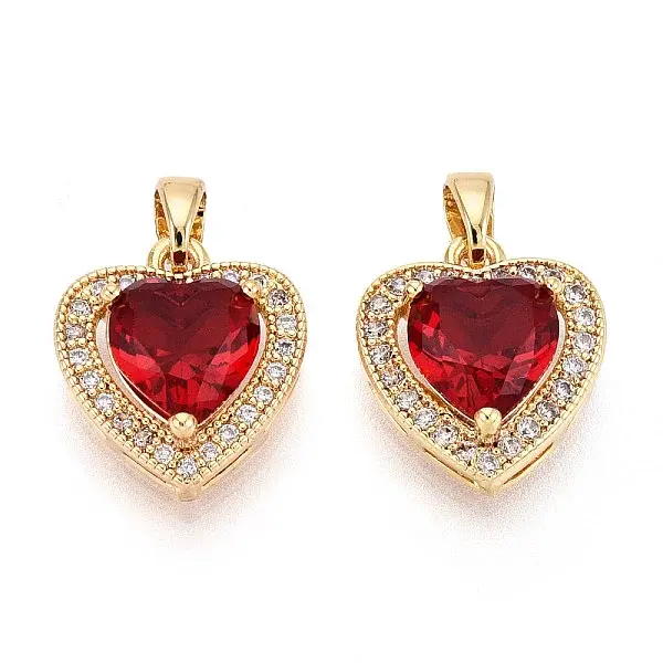 Brass Pave Cubic Zirconia Pendants