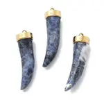 Natural Sodalite Horn Pendants