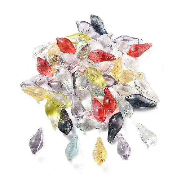 Handmade Gold Sand Lampwork Beads