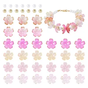 160Pcs 8 Styles Acrylic Bead Caps