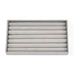 6-Slot Rectangle Velvet Wedding Ring Storage Display Trays