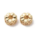Brass Clear Cubic Zirconia Spacer Beads