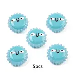 5Pcs Fuuny Painted Glass Beads Enamel Beads