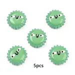 5Pcs Fuuny Painted Glass Beads Enamel Beads