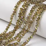 Electroplate Transparent Glass Beads Strands