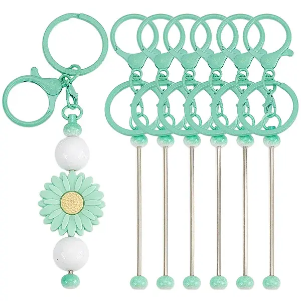 DIY Iron Bar Beadable Keychain Making Finding Kit