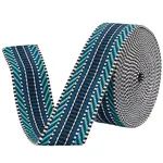 5 Yards Polyester Striped Jacquard Ribbon