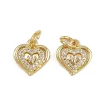 Brass Micro Pave Cubic Zirconia Pendants