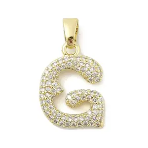 Brass Micro Pave Cubic Zirconia Pendants