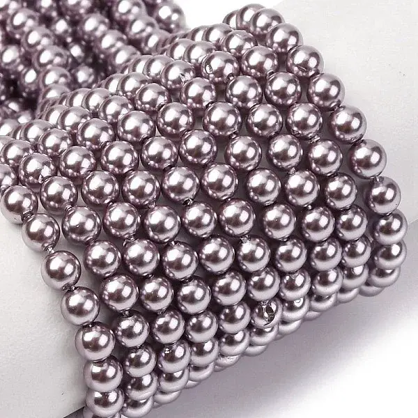Electroplated Shell Pearl Beads Strands