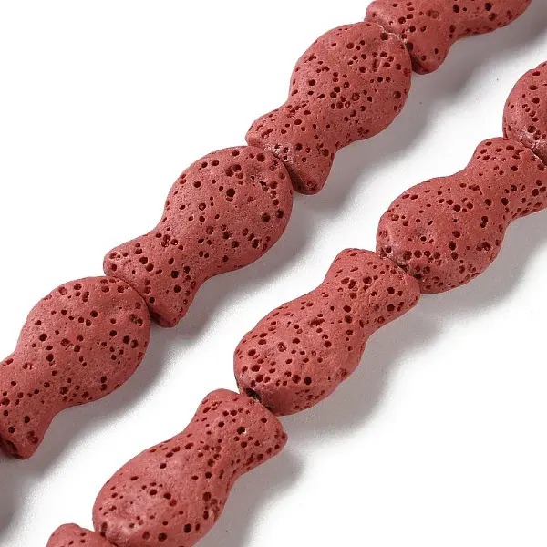 Fish Dyed Natural Lava Rock Beads Strands