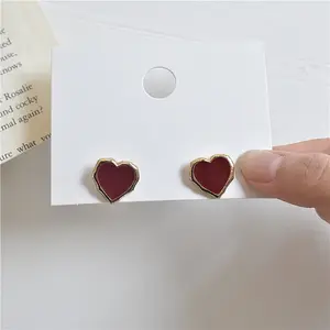 Golden Alloy Enamel Earrings for Women