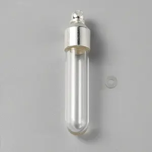 Clear Glass Tube Wish Bottle Pendants