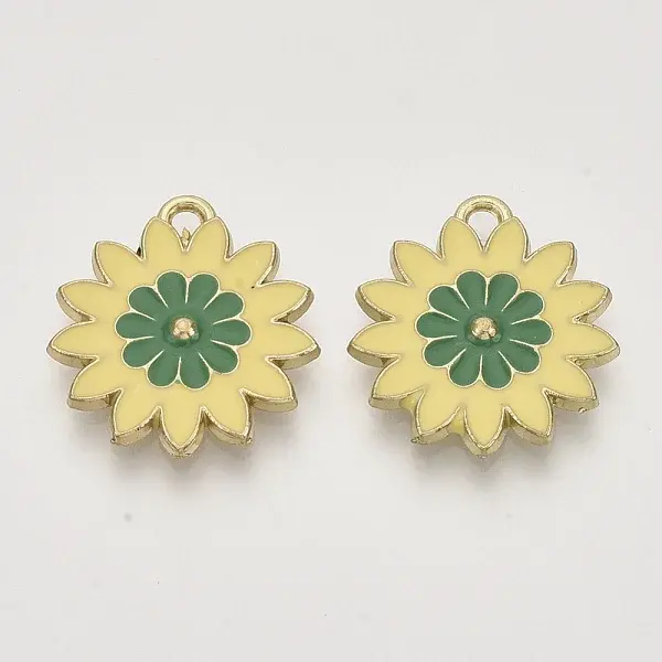 Two Tone Alloy Enamel Pendants