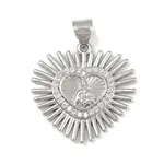 Brass Micro Pave Cubic Zirconia Pendants