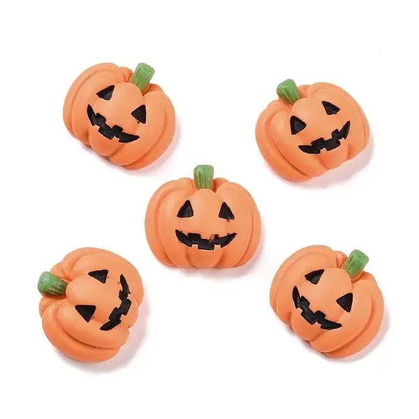 Pumpkin Opaque Resin Cabochons