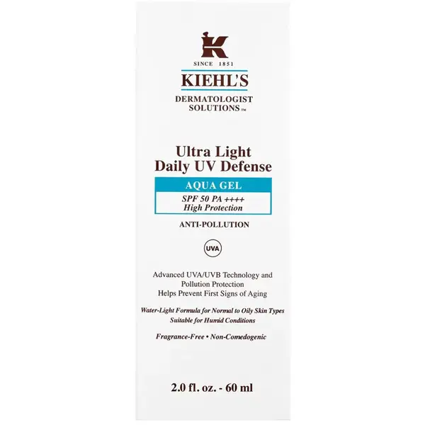 Kiehl's Dermatologist Solutions Ultra Light Daily UV Defense Aqua Gel SPF 50 PA++++ ultra lehký ochranný fluid pro všechny typy pleti včetně citlivé S