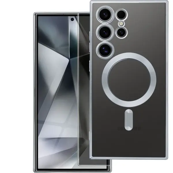 Zadní kryt ELECTRO MAG COVER case s MagSafe pro Samsung Galaxy S25 FE, silver