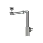 Umývadlový sifón SAT priestorovo úsporný do nábytku vr. click/clacku nerez SATACABSETNRZ