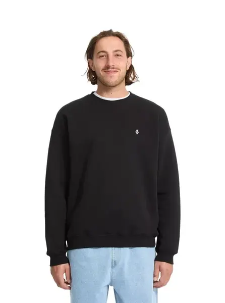 Volcom pánská mikina Single Stone Crew Black | Černá | Velikost L