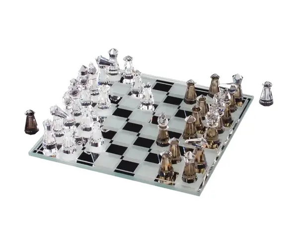 Preciosa Dekorace Malé šachy z českého křišťálu Preciosa 0890 00