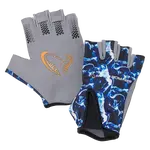 Savage gear rukavice marine half glove sea blue - l