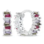 Brilio Silver Stříbrné náušnice s barevnými zirkony EA1030WRBW