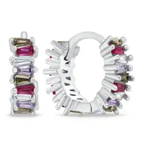 Brilio Silver Stříbrné náušnice s barevnými zirkony EA1030WRBW