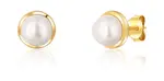 JwL Luxury Pearls Pozlacené náušnice s říční perlou JL0735