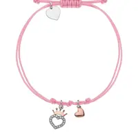 Disney Růžový textilní náramek Princess BS00013TL.CS