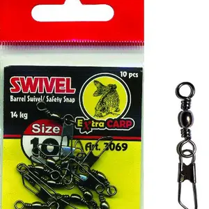 Extra carp obratlík s karabinkou 10ks v balení-vel.18  nosnost 7kg