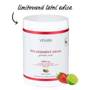 Venira Premium kolagenový drink pro vlasy, nehty, pleť - jahoda a limetka 324 g