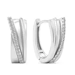 Brilio Silver Originální stříbrné kruhy se zirkony EA455W