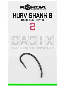 Korda háčky basix kurv shank barbless - 2
