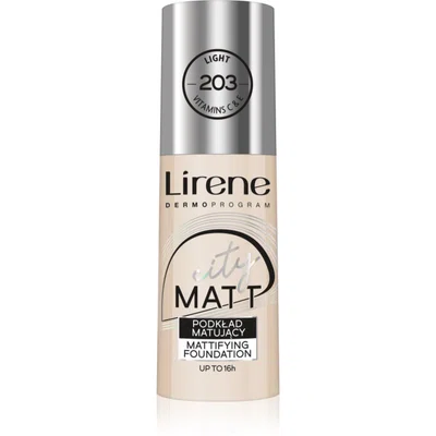 Lirene City Matt matující fluidní make-up s vyhlazujícím efektem odstín 203 Light 30 ml