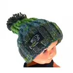 R-spekt dětský kulich maxi pompom beanie šedozelený - l