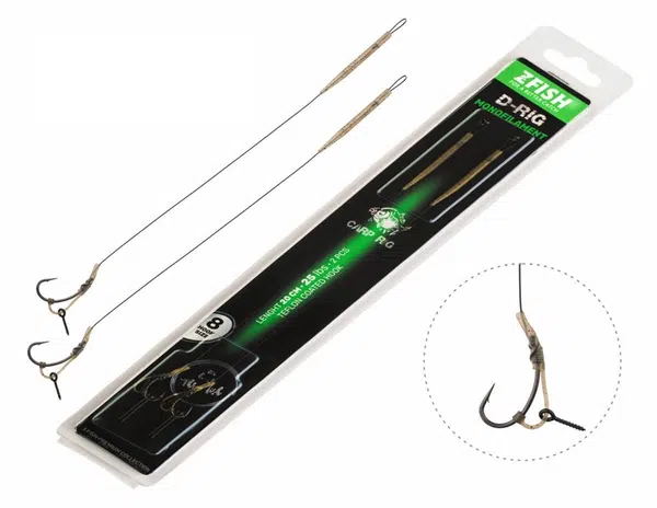 Zfish návazec monofilament d-rig 20 cm - velikost háčku 8