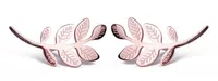 Vuch Podélné bronzové náušnice Leaves Rose Gold