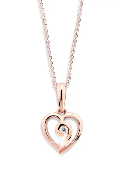 Cutie Jewellery Romantický přívěsek z růžového zlata Z6298-1609-40-10-X-4