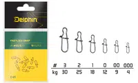 Delphin karabinka fastlock snap c-01 10 ks-velikost 1 / nosnost 9 kg